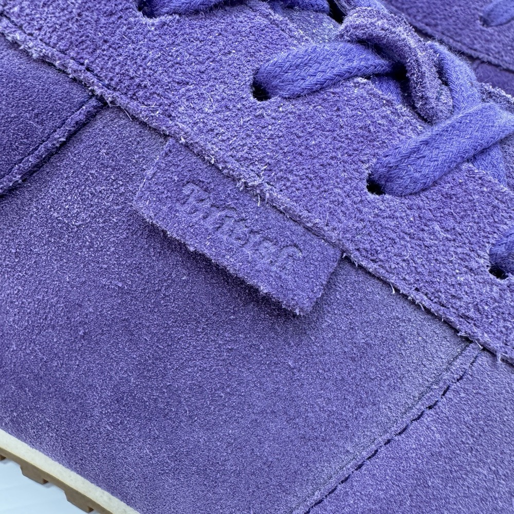 British Walker Mens 12 Shoes Sneakers Genuine Suede Leather Surrey Purple - Picture 4 of 8